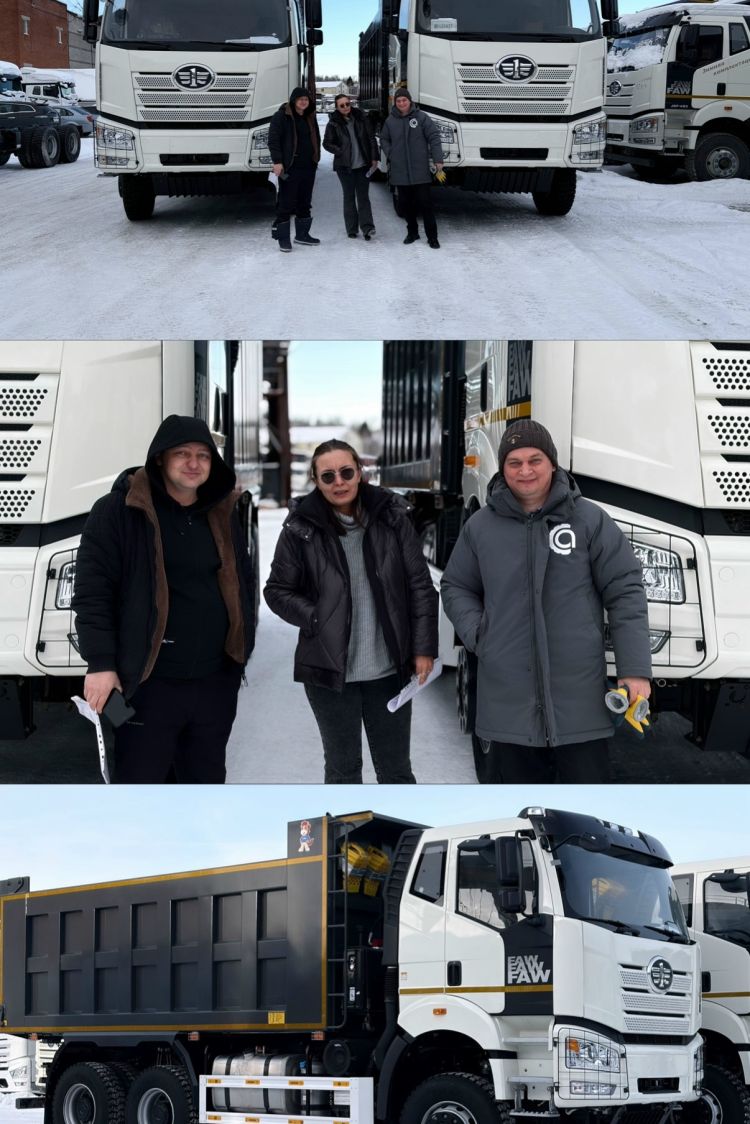 Сегодня у нас выдача самосвалов FAW J6!