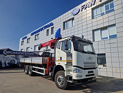 Бортовой автомобиль  FAW CA 3250 6х6  с КМУ HORYONG HRS 216