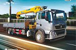 Бортовой автомобиль HOWO ТХ 6X4 с КМУ
