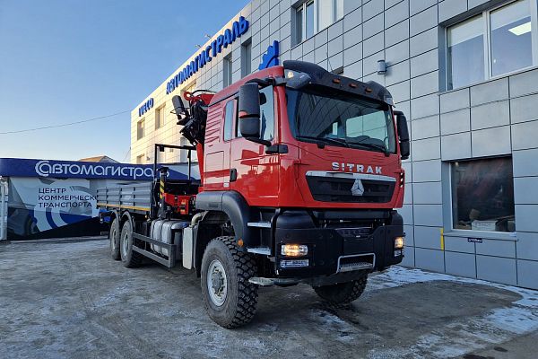 Бортовой автомобиль Sitrak с КМУ Sunhunk K-238 6x6