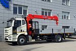 Бортовой автомобиль FAW J6L 4х2 с КМУ Kanglim 1256