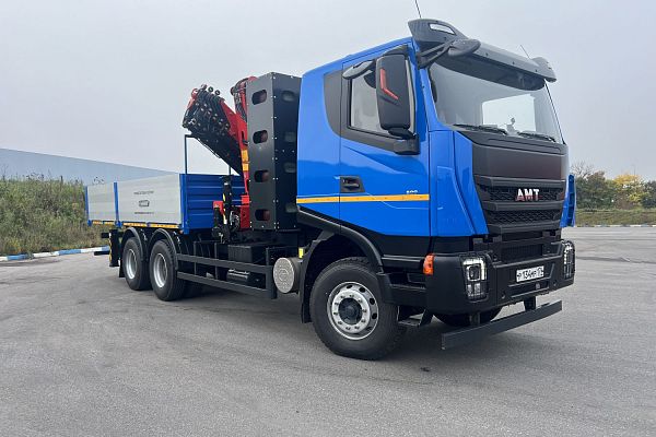 Бортовой автомобиль AMT CNG с КМУ