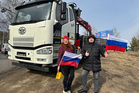 ФАВ на горнолыжном курорте #солнечнаядолина! Бортовой автомобиль #FAW встречал всех гостей Кубка России по фристайлу и сноуборду в Миассе!