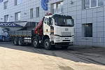 Бортовой автомобиль FAW 8х4 с КМУ SUNHUNK K-238