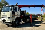 Бортовой автомобиль FAW с КМУ UMM 816 ТБ с буровой установкой