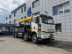 Бортовой автомобиль FAW CA3310 с КМУ Hyva HST12 E4