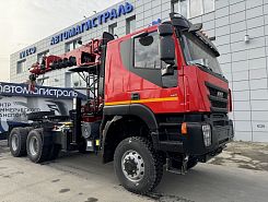 Седельный тягач "АМТ N.V.632910" 6Х6 С КМУ с буром
