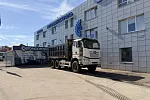 Бортовой автомобиль FAW 8х4 с КМУ SUNHUNK K-238
